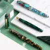 Anti Slip Fountain Pen Guldpläterad NIB Resin Skrivande Vuxen Present Student Smooth Office Stationery