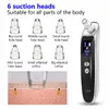 Hot LED Multi Mode Blackhead Instument Remover Strumenti per la pulizia profonda Restringimento Electric Blackhead Vacuum Cleaner Pore Machine 6 Heads