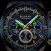 Nouveau Curren Sport Men039s Horloge en acier inoxydable Top Brand Luxury Watch Chronograph Quartz Watch Men Drop Relogie Masculi4562513