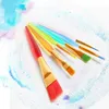 6 العصي شفافة diy الأطفال المائية فرشاة ملونة قضيب الطلاء فرشاة دائم الاطفال لينة فرشاة رسم القلم DH1200