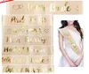 Theme Hen Party Bride to be Bridesmaid Champagne white black Wedding Sashes Streamers Bachelorette Party Decor for Bride Bridal Shower Favor