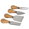 4 paslanmaz çelik bıçak ve servis eşyaları dahil olmak üzere slayt bıçağı çekmecesinde çatal bıçak takımı ile 20pcs bambu peynir tahtası seti