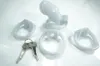 New Silicone Scrotum Penis Squeeze Cock Ring Ball Stretcher Set Chastity Device Bondage Cage With 4 Ring Cb6000 Sex Toy For Male Y190716