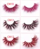 New color 3D luxury mink lashes wholesale natural long individual thick fluffy colorful false eyelashes Makeup Extension Tools