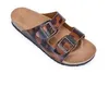 Masculino plana Sandals Casual Mulheres Duplo Buckle Sapatos Masculinos praia do verão sapatos de alta qualidade confortável couro genuíno Chinelos famosa marca