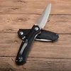 Coltello pieghevole di sopravvivenza di alta qualità D2 Lama satinata Maniglia G10 nera Coltelli tascabili EDC Strumenti per coltelli da salvataggio da campeggio all'aperto