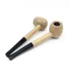 New log small pipe straight solid wood pipe portable 140 mm metal cigarette holder exported to Europe and America