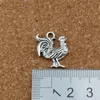 100 pz argento antico singolo lato pollo lega pendenti di fascino per gioielli che fanno collana braccialetto accessori fai da te265q1690080