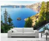 modern living room wallpapers Lake Europe and America European landscape scenery background wall painting