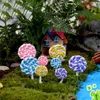 Resin 2 pcs Lollipop Garden Decoration Ornaments Mini Crafts Bonsai Micro Landscape Craft Fairy Garden Miniatures