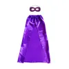 110 * 70 cm cape de super-héros uni à lacets à une couche pour adultes avec masques Satin 10 couleurs Halloween super-héros thème costumes de cosplay cape