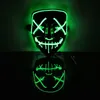 LED Light Up Maschera di Halloween Glow In Dark Spaventoso Teschio Maschera per il viso Maschera per travestimento Festival Party Costume Cosplay Regalo di Halloween VT0380