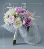 Goccia di acqua viola rosa Bouquet da sposa elegante Carla Lily Waterfall Bouquet da sposa Bouquet da sposa