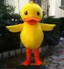 2019 Costume de mascotte de canard jaune de haute qualité mascotte de canard adulte