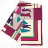 Vente en gros-Nouveau design de haute qualité 90cm - 90cm 100% soie imprimé trocadéro jazz band foulard carré pour femme