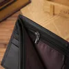 100 Genuine Leather Mens Wallet Premium Product Real Cowhide Wallets for Man Short Black Walet Portefeuille Homme Short Purses6381265