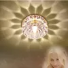 Crystal Flower Porch Lamp 3W LED Takljus Modernt gångbalkong Korridorer Lysning Fixtur vardagsrum Dekor Spotlight1572056