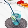 Barware Drinking Straws 21.5*6mm Straight pipe bend pipe stainless steel straws color metal straw drink straw bar counter accessories T2I5047