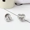 New style Charm heart Beads Family Member Friend Dad Sister Daughter Charms Fit for Necklace bracelet DIY Jewelry Accessories Gift