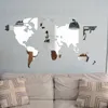 Mirror Wall Stickers Sticker Decoration Bedroom Decor Room Decals Living Large Abstract World Map Time Zone R137 Y2001036132368
