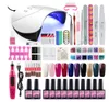 Gel Polska Nail Art Manicure Tools Kit UV LED Nail Lamp Dryer Colors Nail Polish DIY Tools