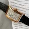 New Crazy Hours Rose Gold Case 1200 CH Whtie Sun Pattern Dial Seagull Automatic Mens Watch Black Leather Strap Sport Relógios Hello343t