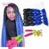 XPRESSION Włosy Włosy Włosy Syntetyczne Splot Dwa Tone Jumbo Braid Bulks Przedłużanie Cheveux 24inch Ombre Passion Twist Crochet Ultra Braids