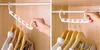 clothes hangers 3D space saving magic clothing racks closet organizer with hook white color clothing hangers