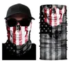 Cool motorcykel ansikte mask amerikanska flaggan cykla rörformiga sömlösa bandaner fiske balaclava huvudduk mask 10pcs / parti