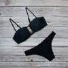 Nowy stały kolor ananasowy strój kąpielowy Dwukierunkowy szybka sucha wysoka elastyczność stroju kąpielowa Kobiet Kąpiel Kąpiel Backless Bikini Sexy Bra5820969