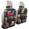 Organizador para asiento trasero de automóvil con soporte para tableta con pantalla táctil, 9 bolsillos de almacenamiento, tapetes para patadas, protectores de respaldo para asiento de automóvil para niños pequeños 233Y