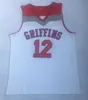 Men's NCAA 12 Zion Williamson jerseys Spartanburg Griffins Day High School Zion Williamson College Basketball Jersey Red White