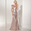 Gerçek 2019 Gül Altın Sizli Uzun Nedime Elbiseleri Seksi Vneck Pleled Backless Resmi Elbise Partisi Vestido de Festa Longo SD349 1501997