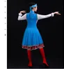 Nationales Frauenkleid im mongolischen tibetischen Stil, Minderheiten-Cosplay-Kostüme, erwachsene Sänger und Tänzer, ethnische Bühnenkleidung