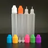 30 ml Em Forma de Caneta E Frasco líquido Dlpe frascos de plástico mole Dropper com tampas coloridas À Prova de crianças e pontas longas e finas Dropper 1000 pcs