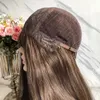 Bästa Sheitels 4x4 Silk Top Jewish Wigs Brown Color # 2 Och # 6 Finest Mongolian Virgin Human Hair Kosher Paryk Capless Paryk Fri frakt