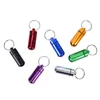 DHL FedEx Fast Ship 1000pcs 17x48mm Aluminiumlegeringslådor Metall Vattentät piller Box Fall Keyring Key Chain Ring Medicine Storage OR4271060