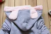여자 아기 의류 토끼 양털 어린이 코트 따뜻한 여자 후드 재킷 겨울 여자 옷 핑크 그레이 옵션 yw19859515679