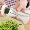 Cuisine créative coupe-légumes multifonctionnels trancheuse en spirale Gadget de cuisine entonnoir outil de coupe de fil rotatif carotte Shredde2329075
