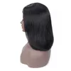 4x4 Lace Front Human Hair Bob Wigs Brazilian Virgin Straight Hair Lace Closure Wig Nature Color