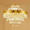 Beautiful and fashionable luxury design crystal chandelier lighting gold kroonluchter AC110V 220v lustre moderne living room lamp