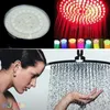 Ny 7 färger Automatisk byte av färgförändring 8 "Runda badrum LED Light Rain Top Duschhuvud LED Top Spray Temperatur Sensor Topp Dusch Rengöringsmedel