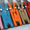 Suspenders 2.5*110CM Clip-on Longer version Elastic 4 clip Adjustable Braces 13 solid Colors For men Christmas gift free shipping