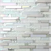 Mosaico de vidro da cozinha da telha backsplash banheiro chuveiro telhas da parede SSMT399 de metal de prata de aço inoxidável mosaico