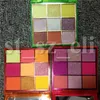 Schoonheid oog make-up roze oranje groene oogschaduw palet 9 kleuren glans matte neon oogschaduw 3 stijlen