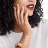 Frammenti di diamanti CZ Anello aperto in vero argento sterling per gioielli Pandora Fashion Wedding Party per le donne Anelli regalo fidanzata con scatola originale al dettaglio