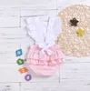 Baby Romper Ins Infant Flying Sleeve Tutesuits 2019 New Summer Fashion Boutique Bambini Abbigliamento Bambini Designer Designer Vestiti Ragazze