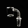 New Beveled Edge 3mm Wall 4mm Bottom Quartz Banger With Glass Spinning Carb Cap Male Female Joints Quartz Nails Suitfor Glass Smoking