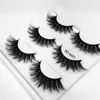 3pairs 3D Mink Lash Extensions tjocka riktiga mink hår falska ögonfransar naturliga förlängning falska ögonfransar