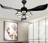 LED Modern Ceiling Light Fan Black Ceiling Fans With Lights Home Decorative Room Fan Lamp Dc Ceiling Fan Remote Control MYY243u